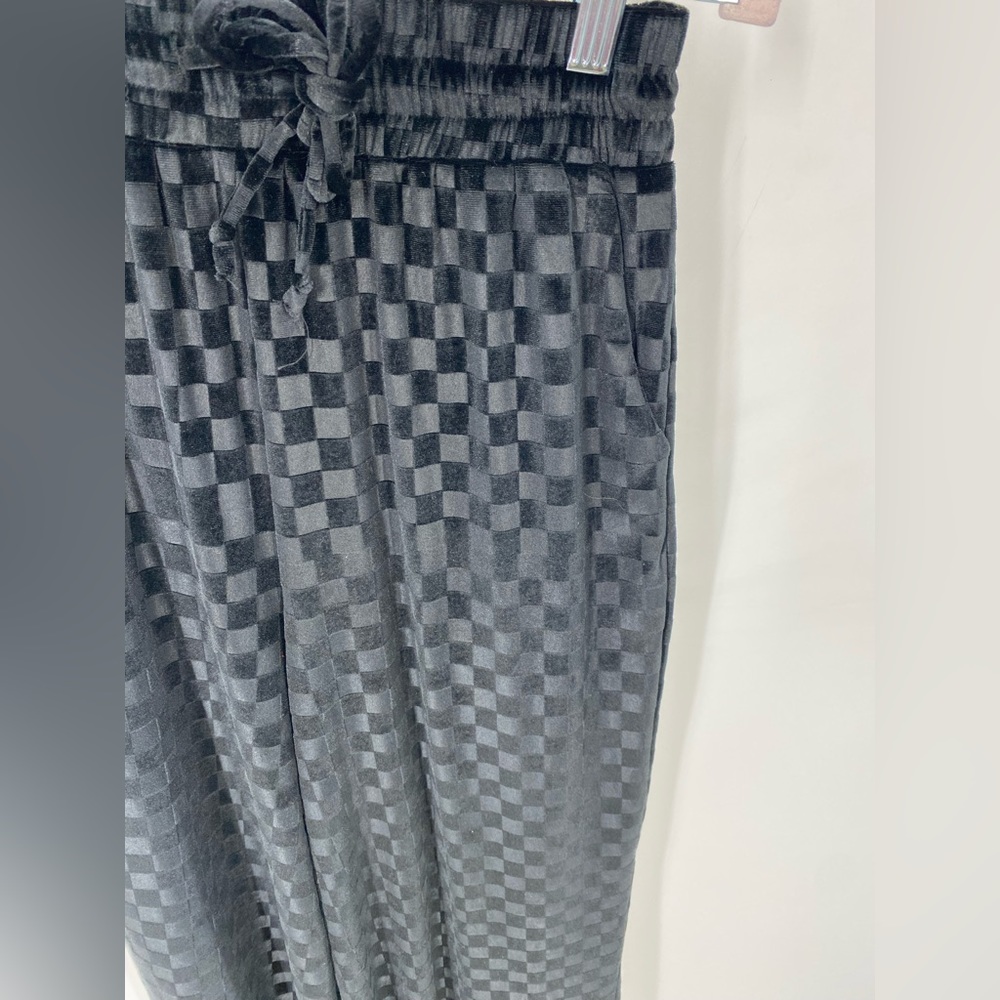 Princess Polly Checkered Drawstring Wide Leg Pants Sz 4 - Picture 3 of 5
